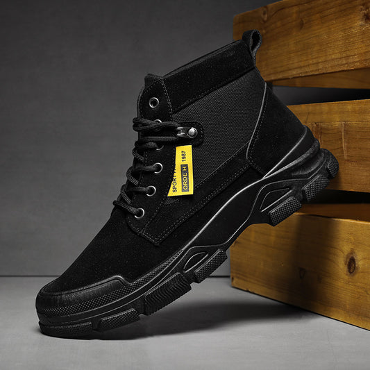 mens lace up ankle boots british style