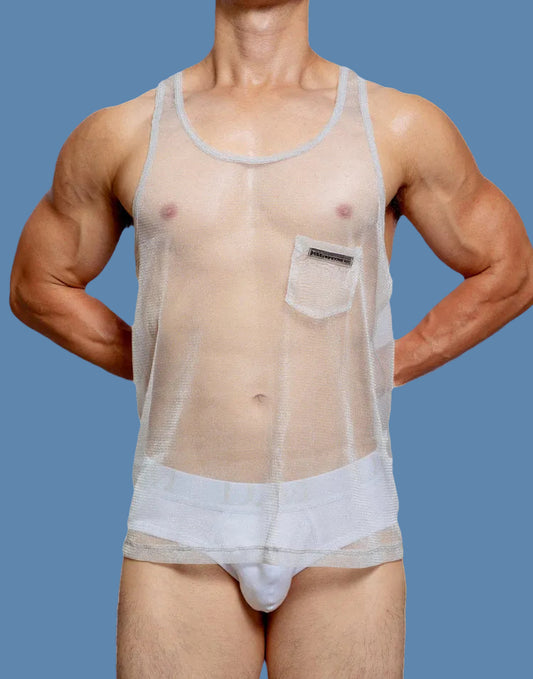 breathable mesh gym tank vest for men