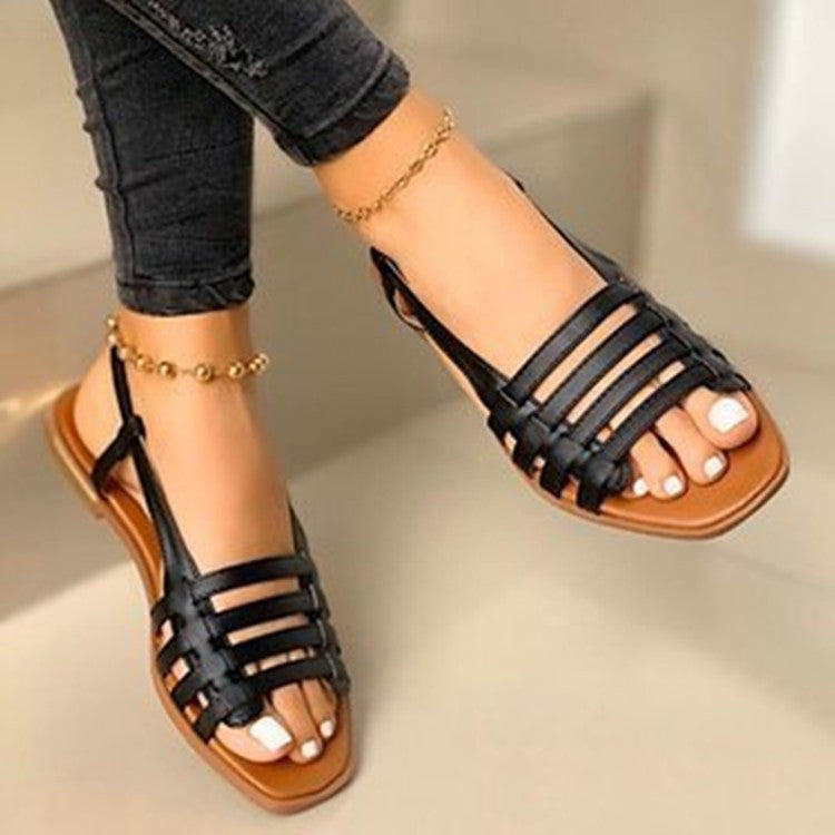Women’s Woven Flat Sandals  Lightweight Summer Casual Shoes
