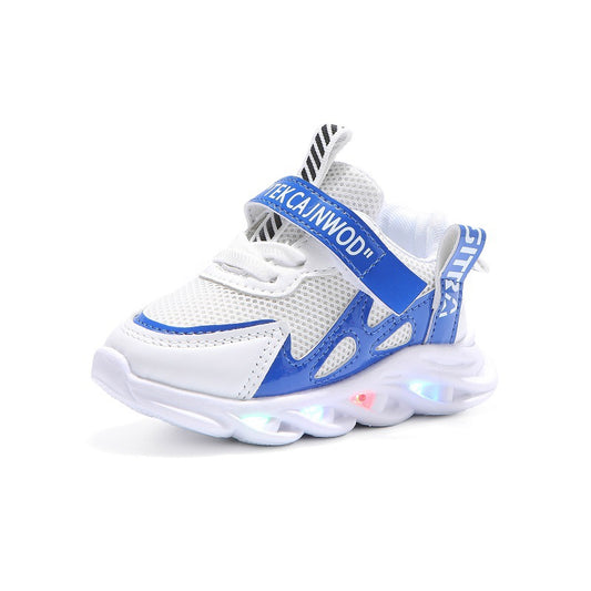 Kids Light-Up Mesh Sneakers Breathable Casual Sports Shoes