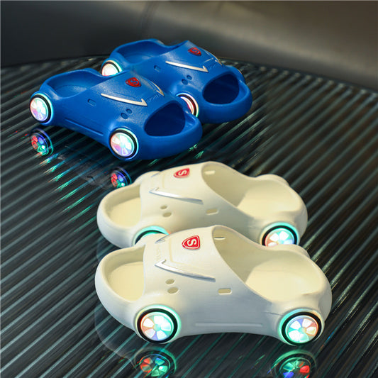Kids Glowing Car Slippers – Non-Slip Luminous Sandals for Boys & Girls