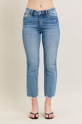 Judy Blue vintage wash kick flare jeans with destroy hem
