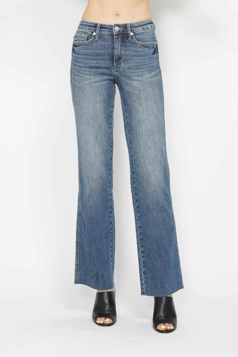 Judy Blue tummy control straight jeans high waist denim
